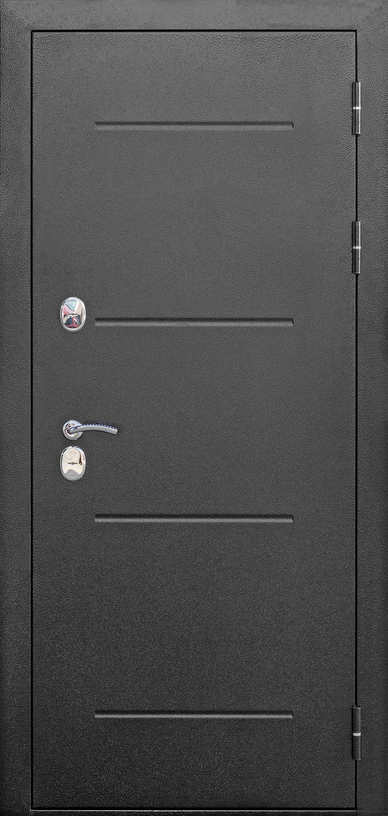 Феррони Входная дверь 11 см Изотерма царга серебро лиственница, арт. 0000633 - фото №1 (внешняя сторона)